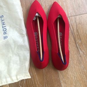 Rothy’s The Point. Size 7.5. Red Python. New